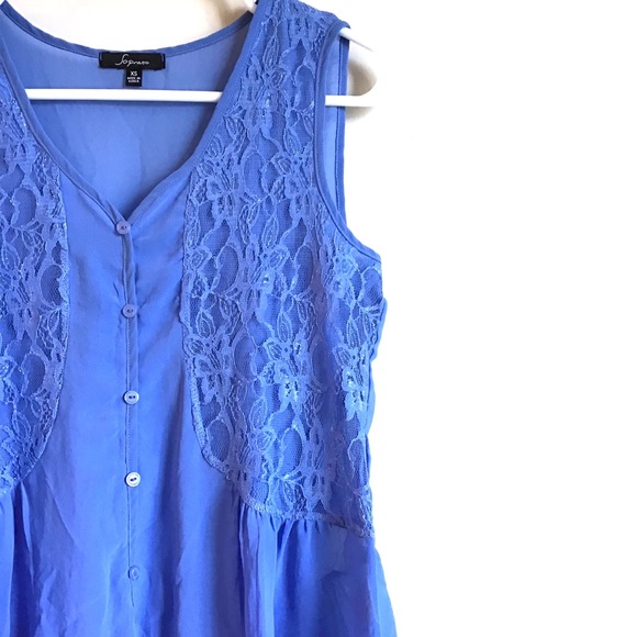 Soprano Beautiful blue sheer lace blouse - Picture 4 of 5